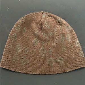 Brown beanie hat